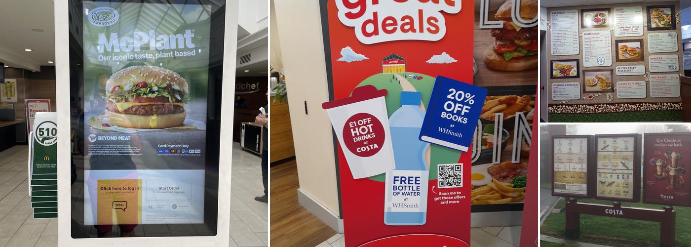 Roadchef Tibshelf M1 Northbound Menu