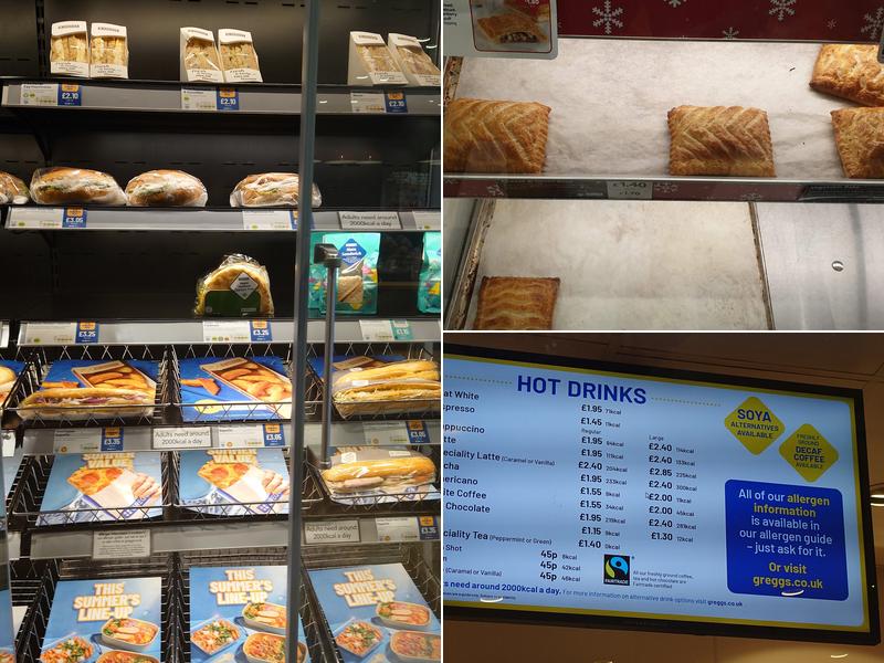 Greggs Menu