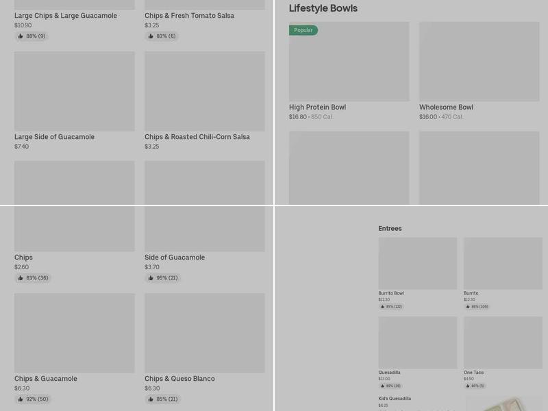 Chipotle Mexican Grill Menu