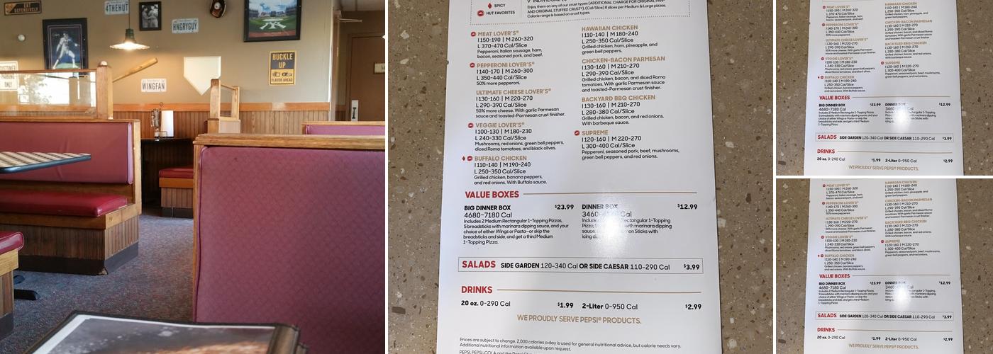 Pizza Hut Menu