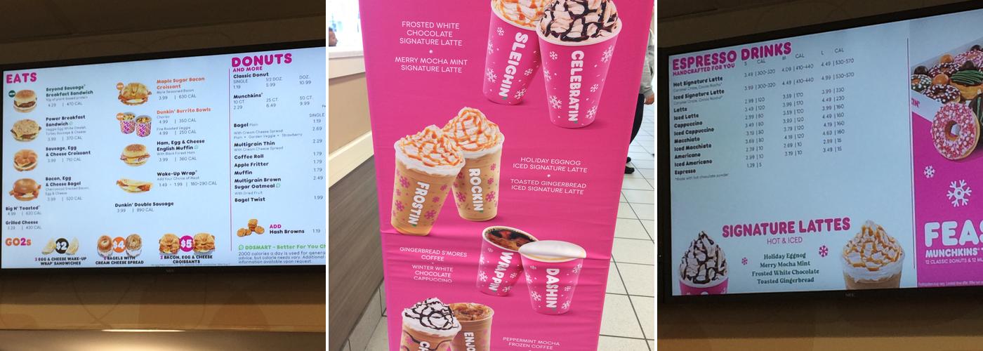 Dunkin' Menu