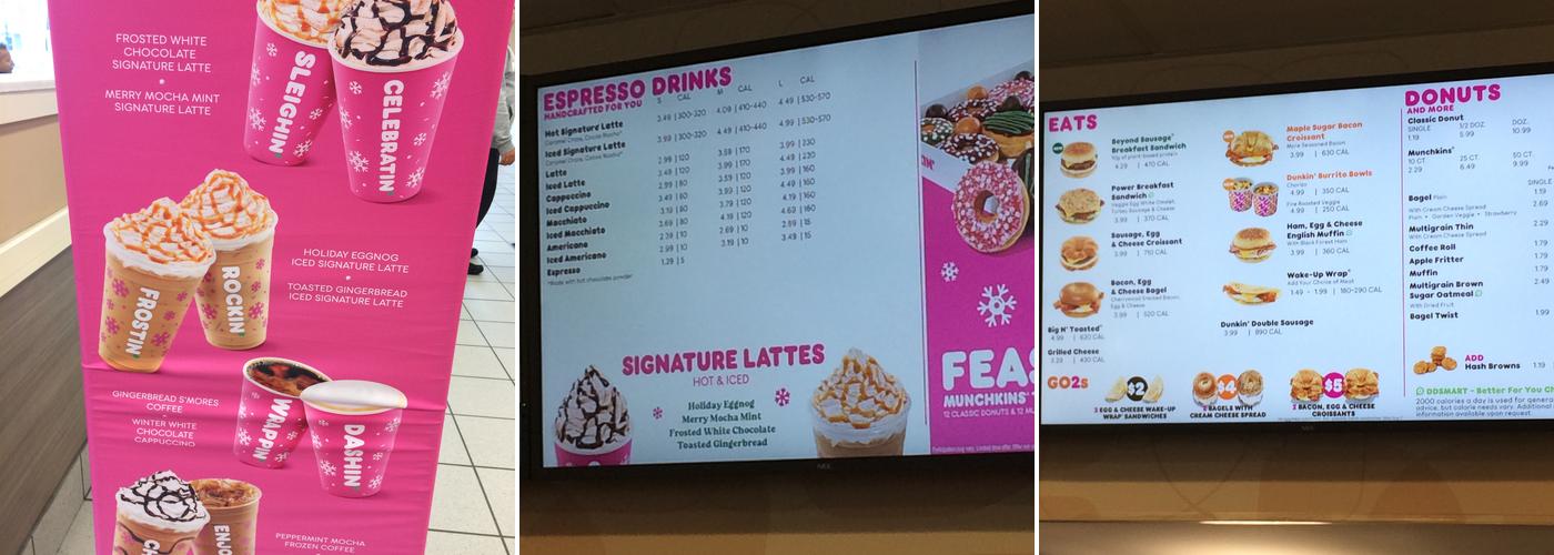 Dunkin' Menu