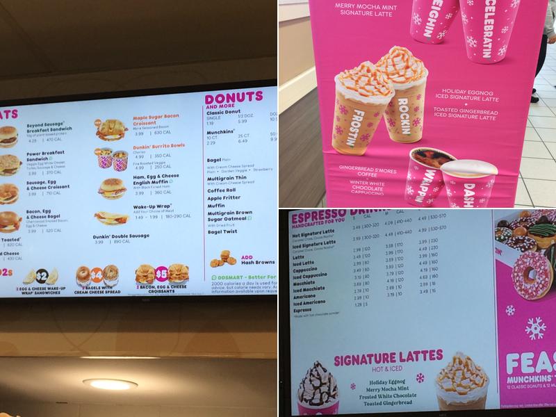 Dunkin' Menu