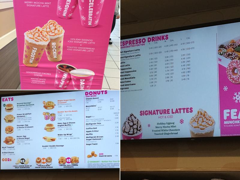 Dunkin' Menu