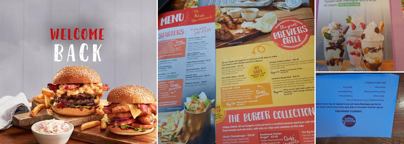 Craigside Inn Brewers Fayre Menu