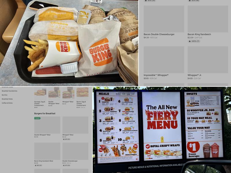 Burger King Menu