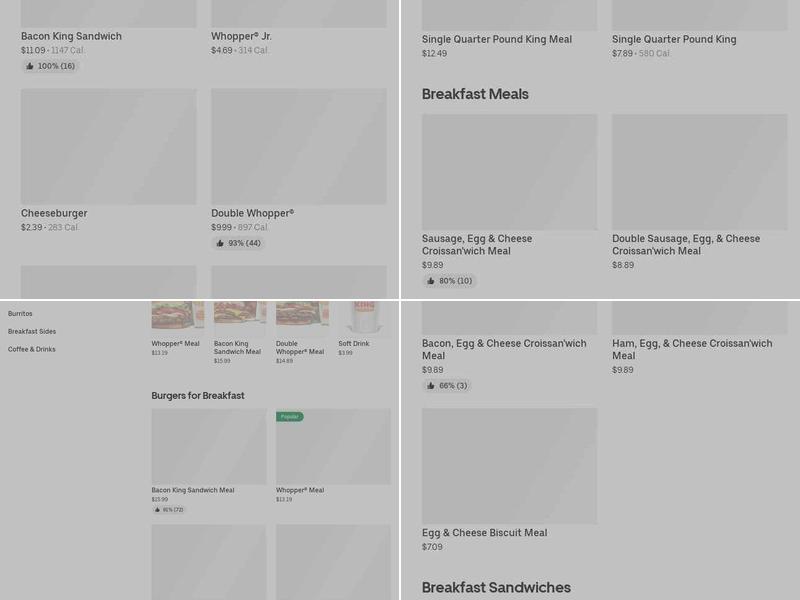 Burger King Menu