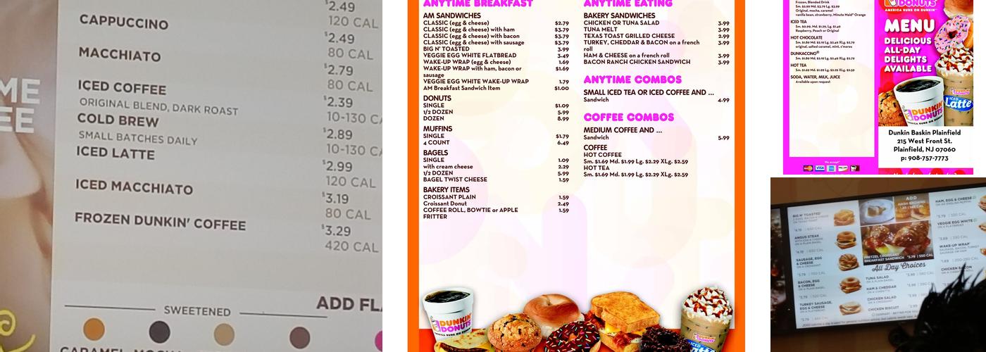 Dunkin' Menu