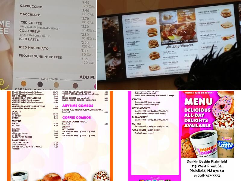 Dunkin' Menu