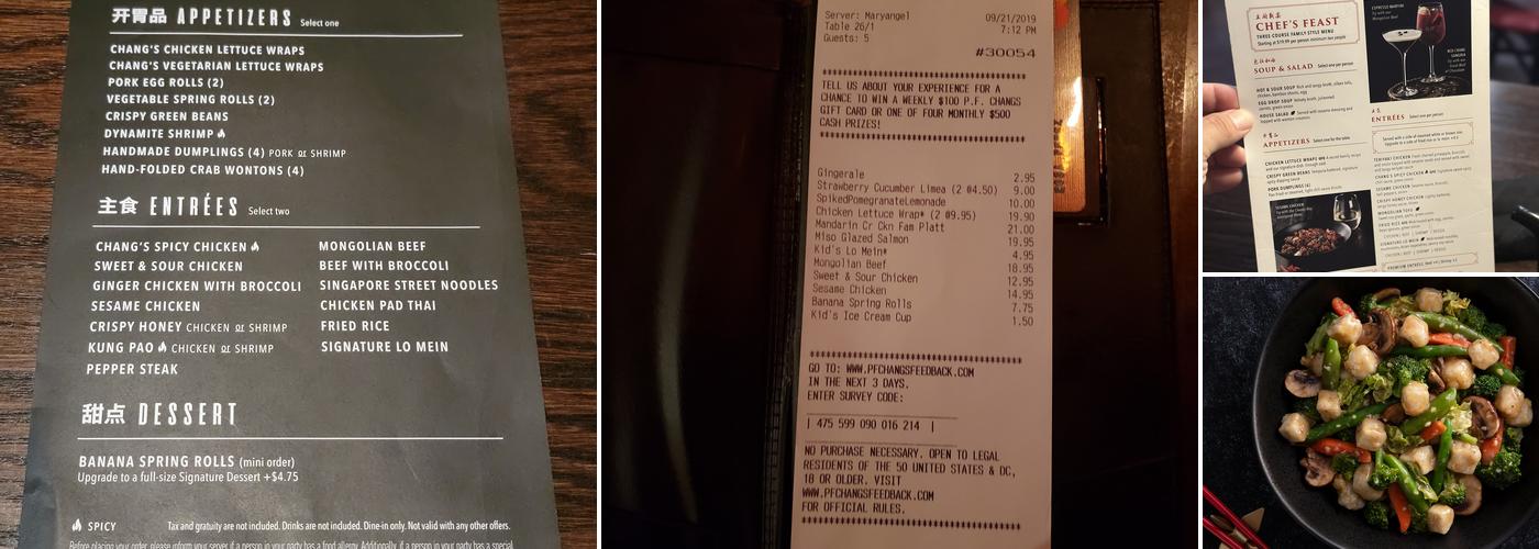 P.F. Chang's Menu