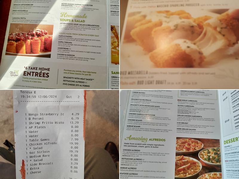 Olive Garden Italian Restaurant Menu