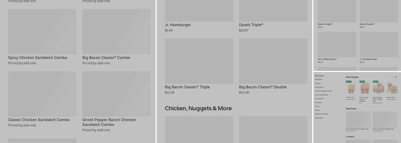 Wendy's Menu