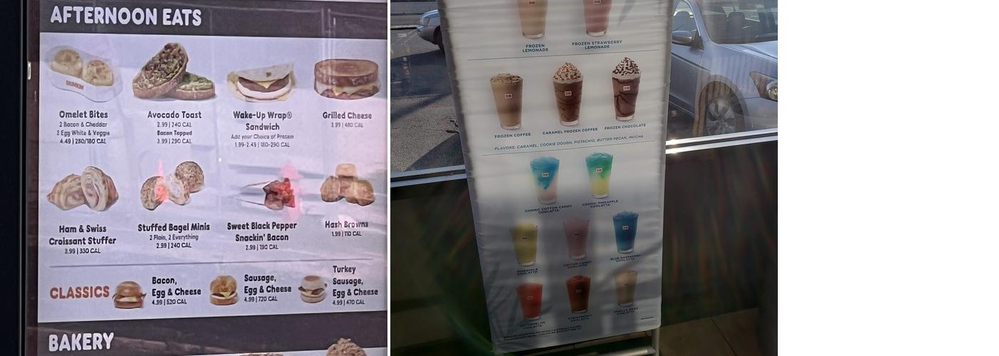 Dunkin' Menu