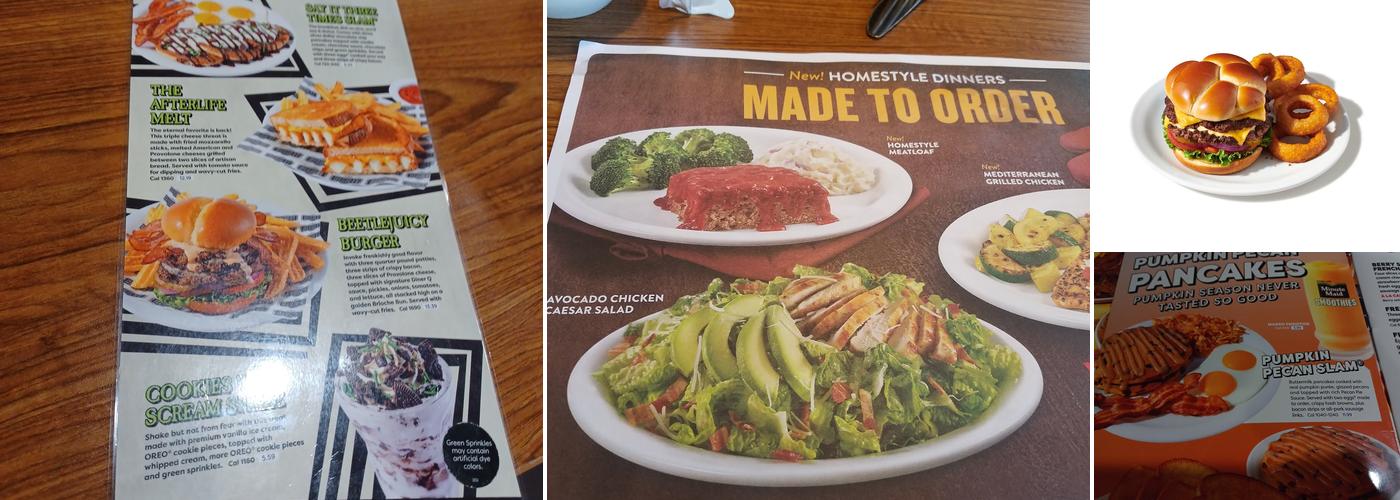 Denny's Restaurant Menu
