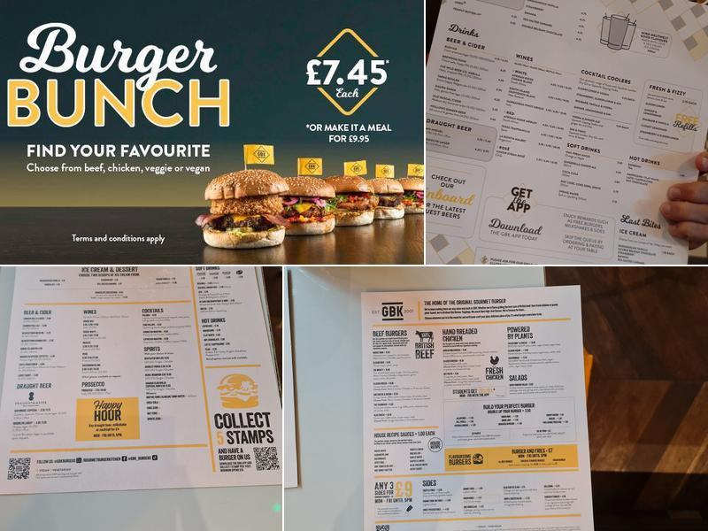 Gourmet Burger Kitchen (GBK) Menu