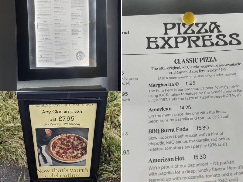 Pizza Express Menu