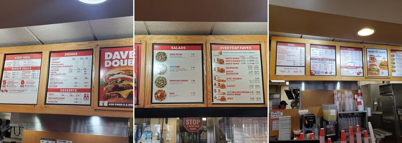 Wendy's Menu