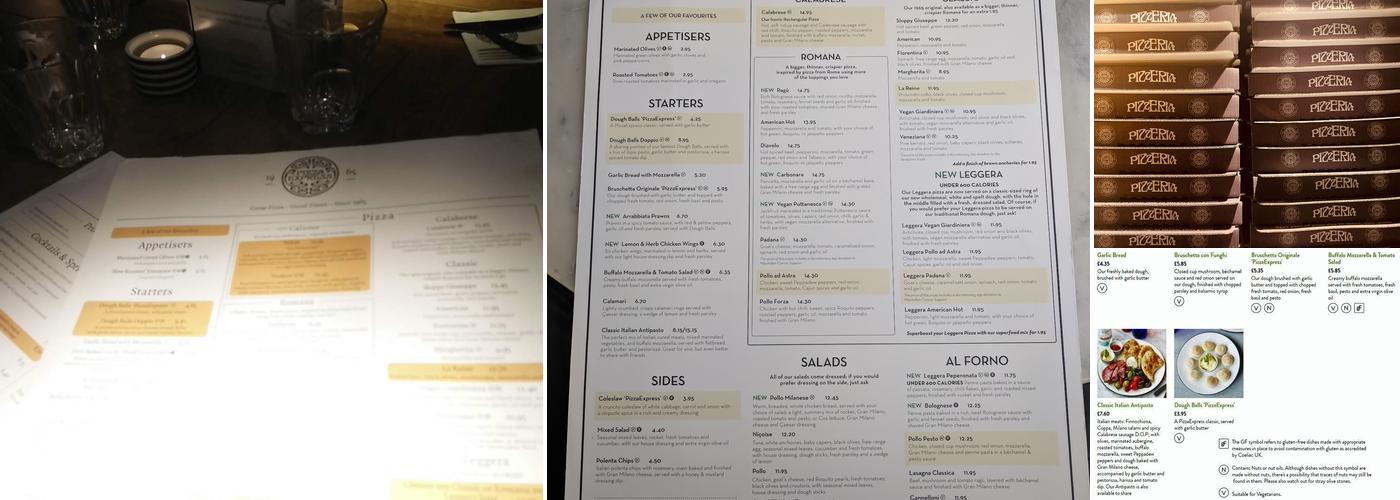 Pizza Express Menu