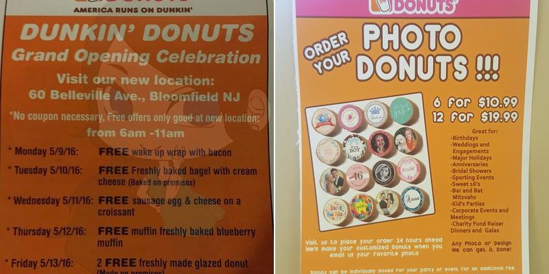 Dunkin' Menu