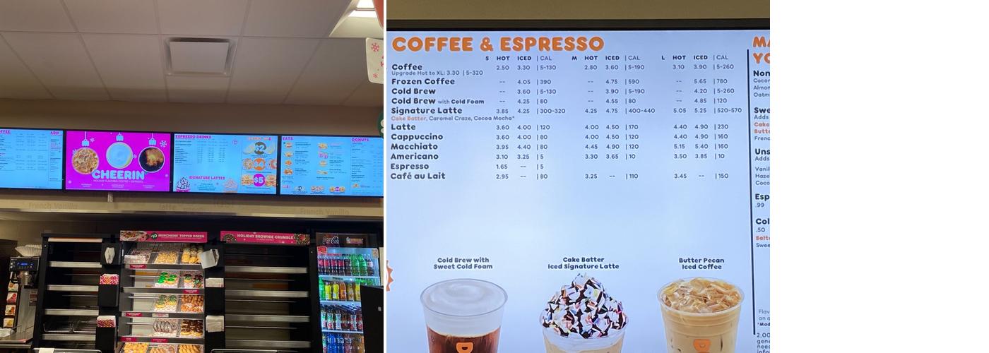 Dunkin' Menu
