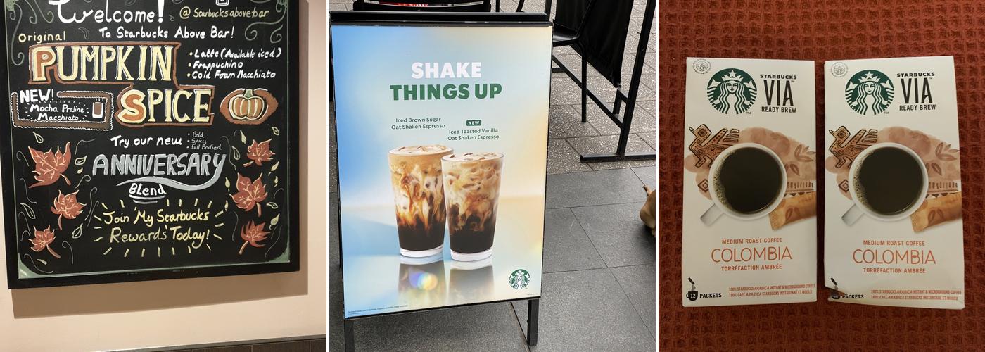 Starbucks Coffee Menu