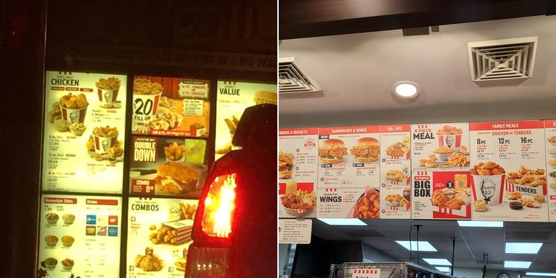 KFC Menu
