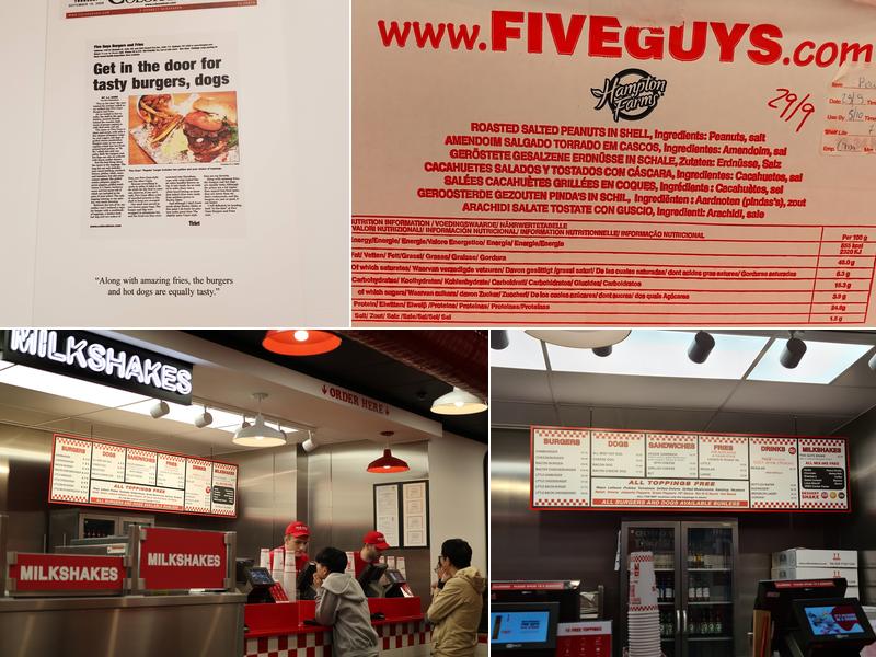 Five Guys Oxford Menu