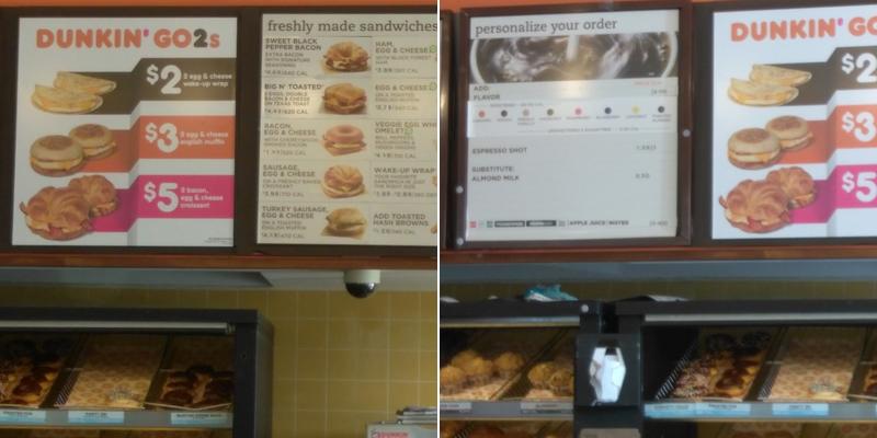 Dunkin' Menu