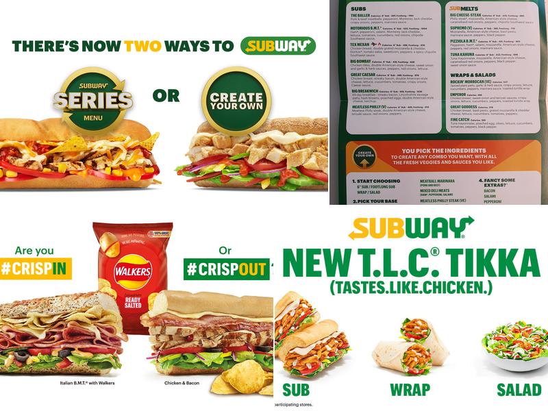 Subway Menu
