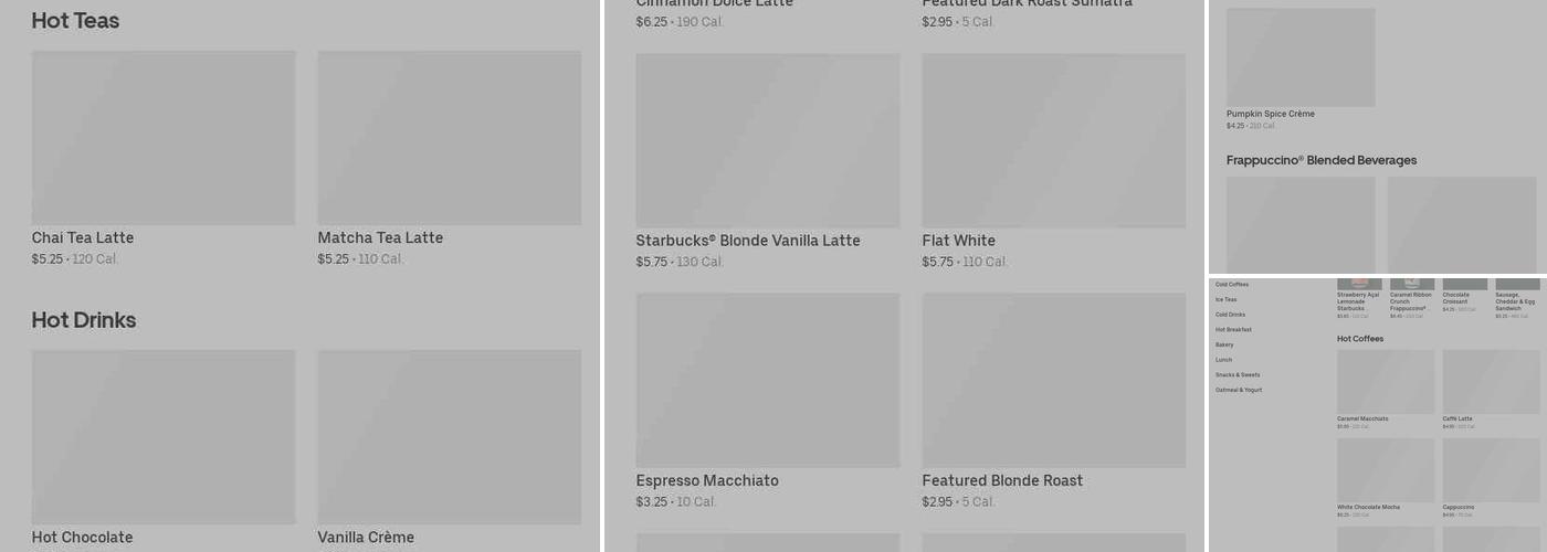 Starbucks Menu