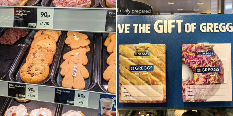 Greggs Menu