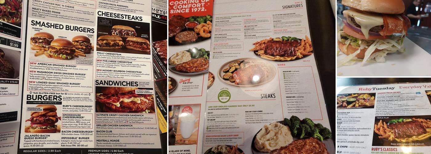Ruby Tuesday Menu