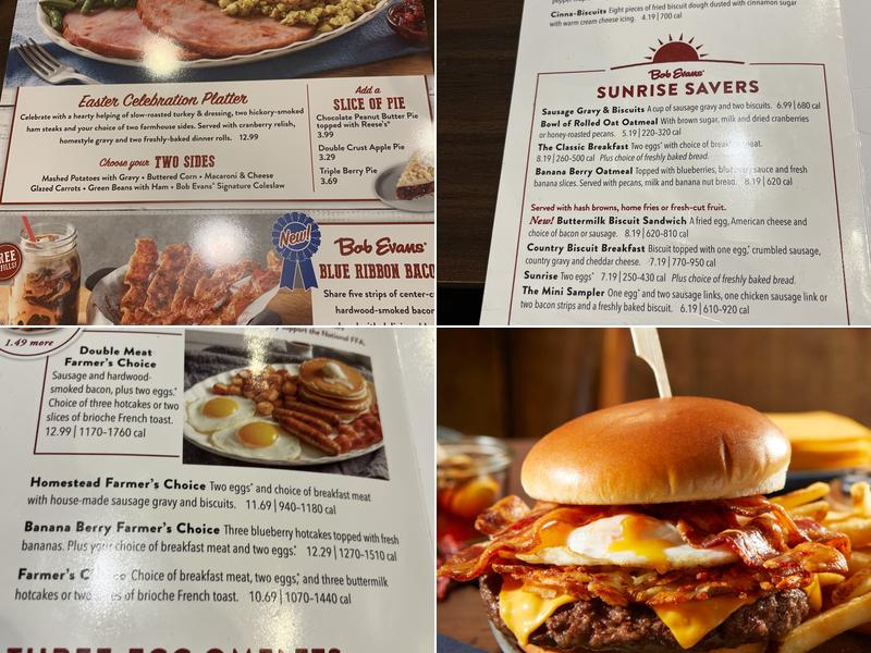 Bob Evans Menu