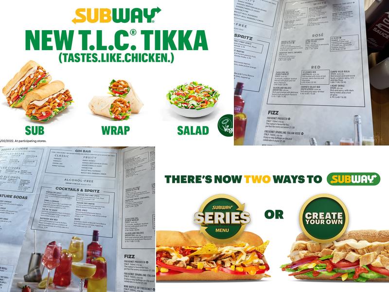 Subway Menu