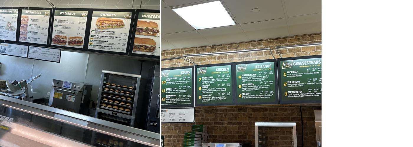 Subway Menu