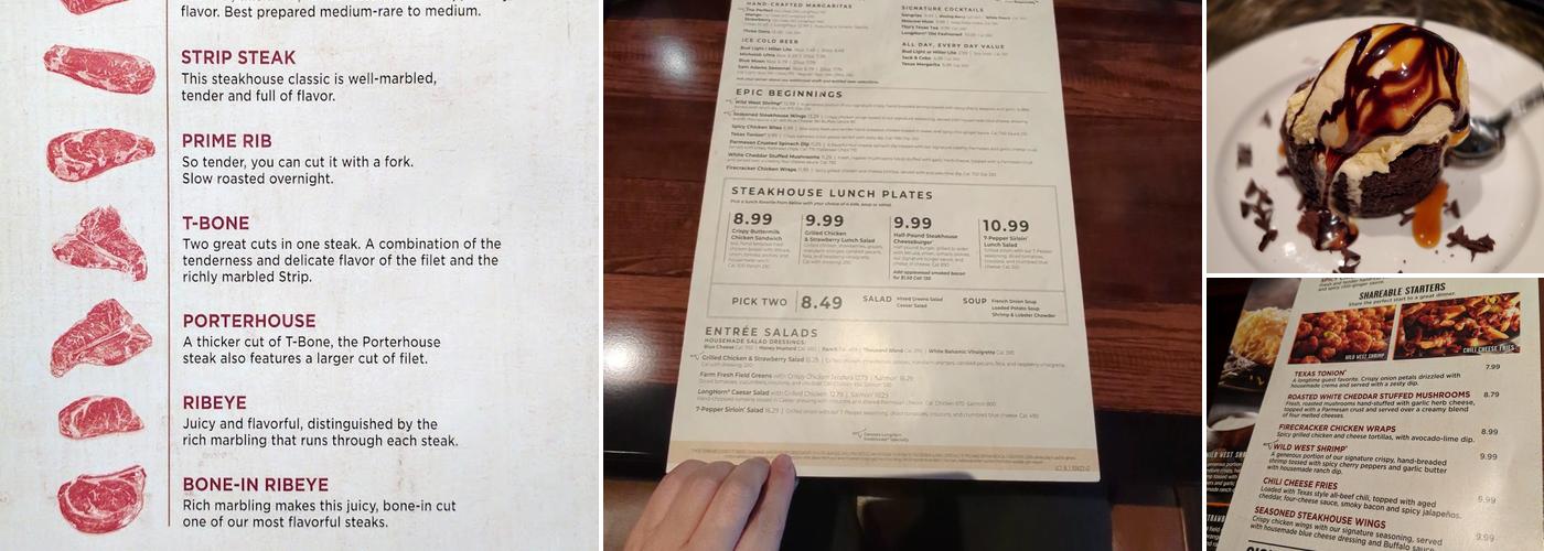 LongHorn Steakhouse Menu