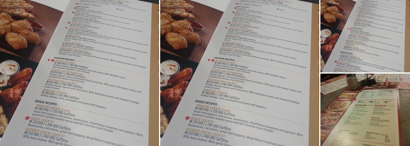 Pizza Hut Menu