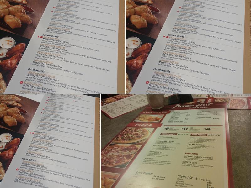 Pizza Hut Menu