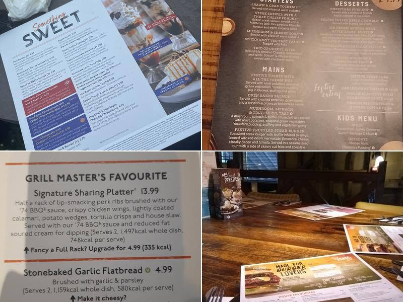 Moor Mill Beefeater Menu