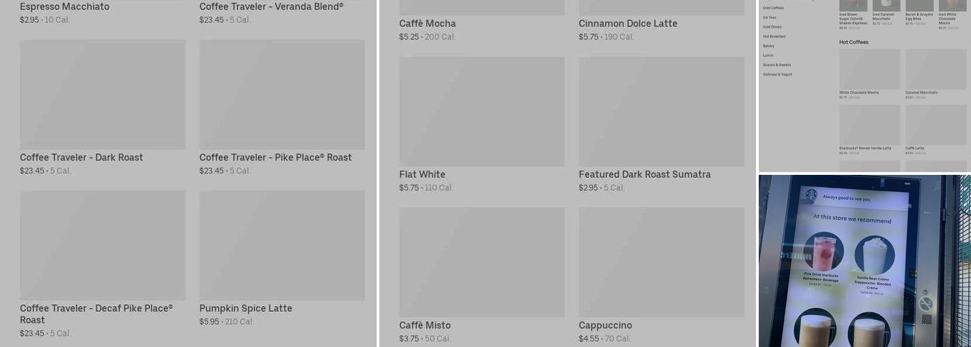 Starbucks Menu