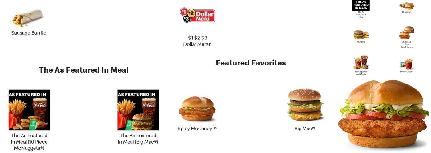 McDonald's Menu