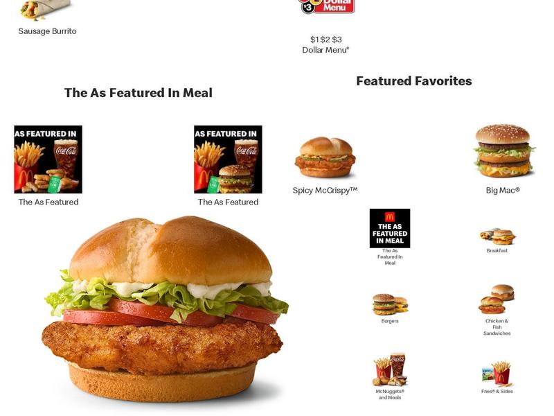 McDonald's Menu