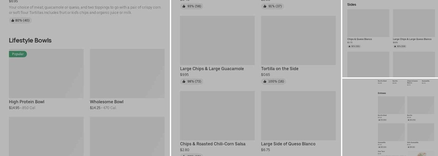 Chipotle Mexican Grill Menu