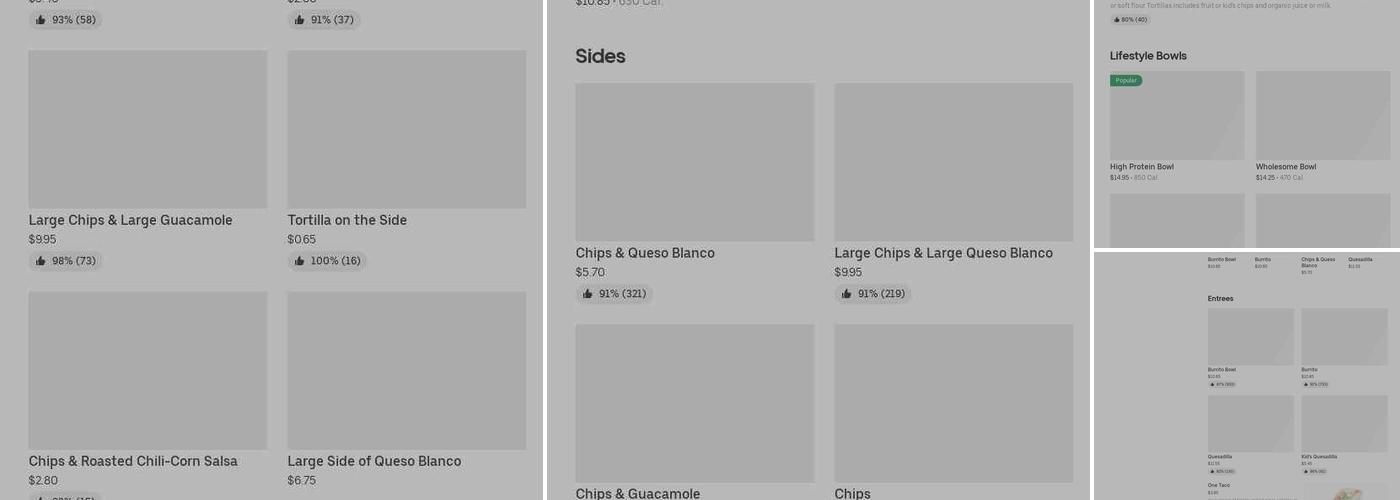 Chipotle Mexican Grill Menu