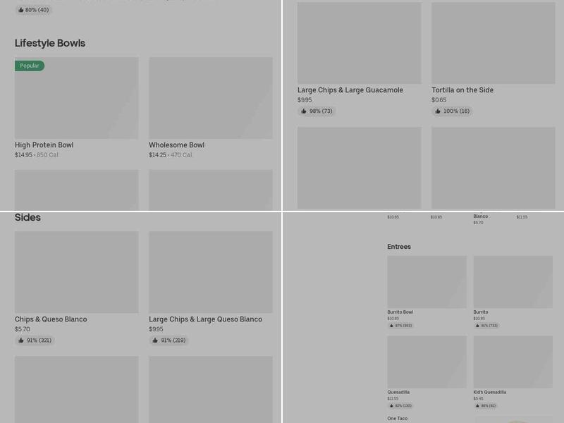 Chipotle Mexican Grill Menu