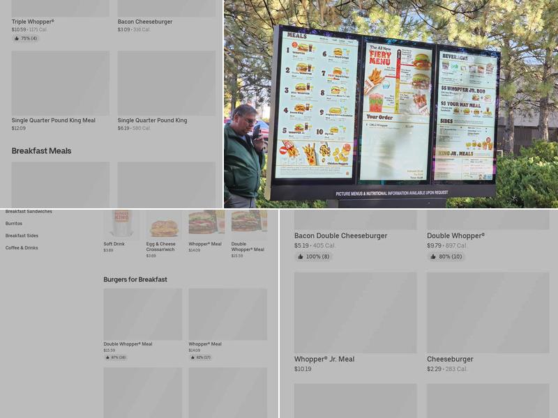 Burger King Menu