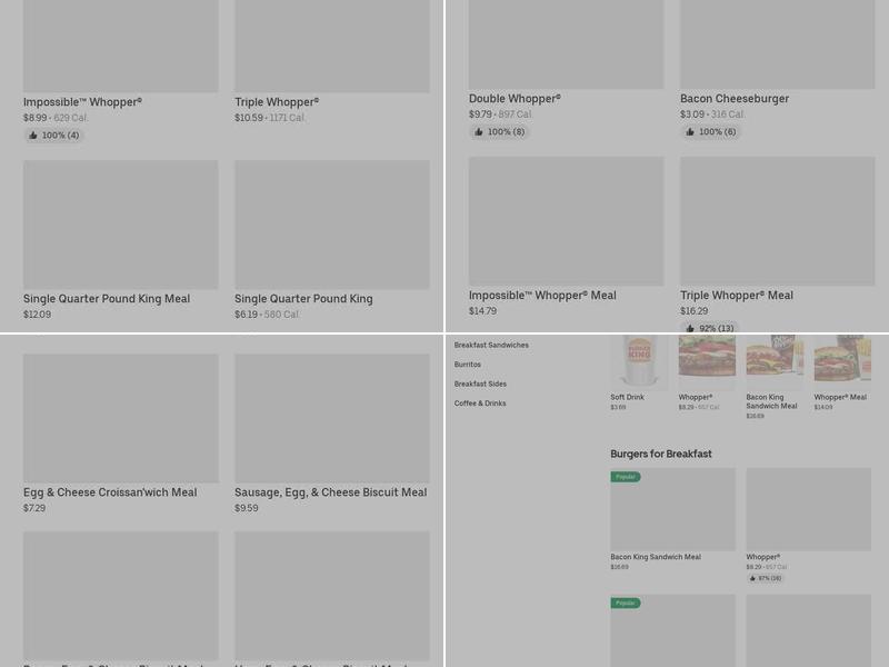Burger King Menu