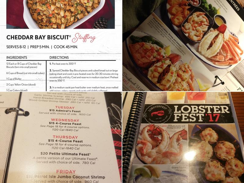 Red Lobster Menu