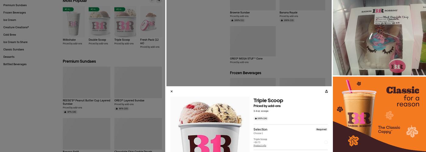 Baskin-Robbins Menu