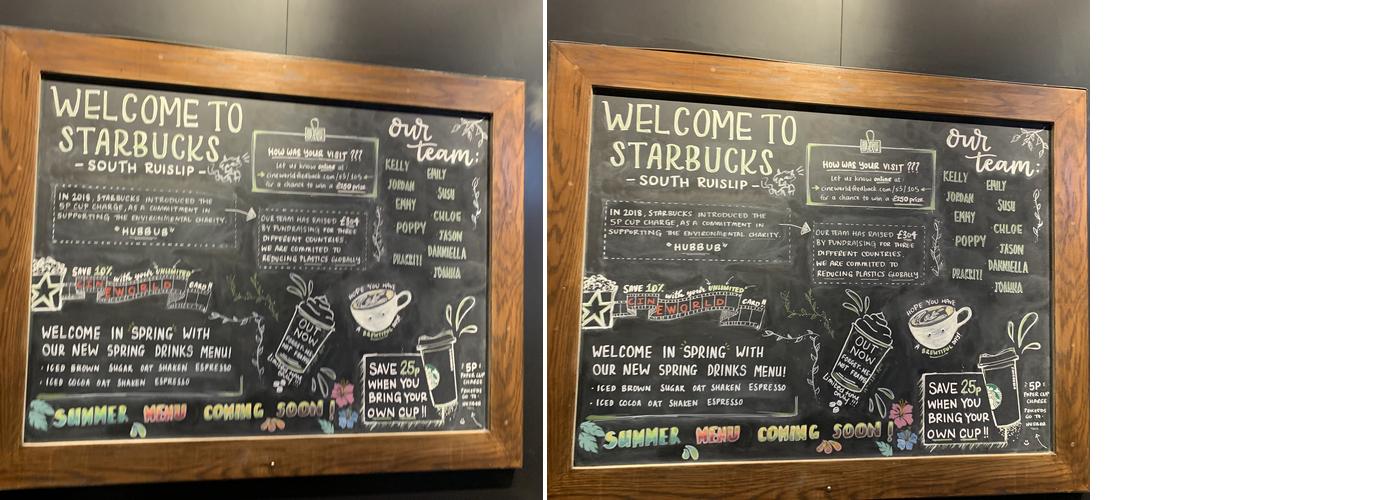 Starbucks Menu